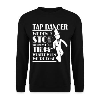 Tap Dance - Clogging Dance - Funny Tap Dancing - Unisex Sweatshirt - black - Front - Alina (178cm) & Michal (187cm)