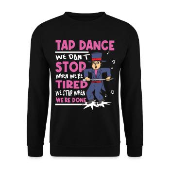 Tap Dance - Clogging Dance - Funny Tap Dancing - Unisex Pullover - Schwarz - Vorne - Alina (178cm) & Michal (187cm)