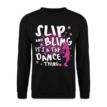 Tap Dance Queen - Funny Tap Dancing - Unisex Sweatshirt - black - Front - Alina (178cm) & Michal (187cm)
