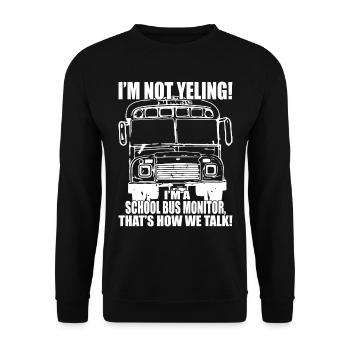 School bus attendant - school bus driver - Unisex Sweatshirt - black - Front - Alina (178cm) & Michal (187cm)