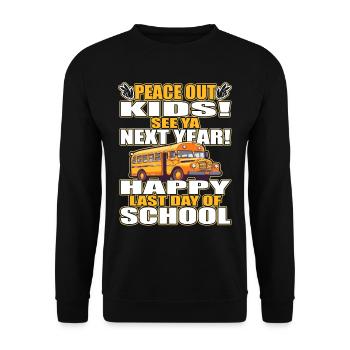 School bus attendant - school bus driver - Unisex Sweatshirt - black - Front - Alina (178cm) & Michal (187cm)