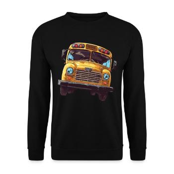 School bus attendant - school bus driver - Unisex Sweatshirt - black - Front - Alina (178cm) & Michal (187cm)