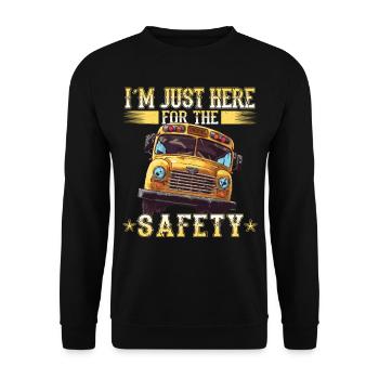 School bus attendant - school bus driver - Unisex Sweatshirt - black - Front - Alina (178cm) & Michal (187cm)