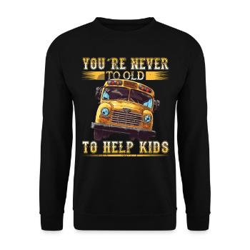 School bus attendant - school bus driver - Unisex Sweatshirt - black - Front - Alina (178cm) & Michal (187cm)