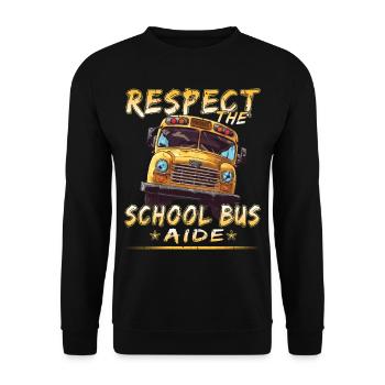 School bus attendant - school bus driver - Unisex Sweatshirt - black - Front - Alina (178cm) & Michal (187cm)