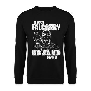 Falconer Peregrine Falcon Vintage Falconry - Unisex Sweatshirt - black - Front - Alina (178cm) & Michal (187cm)