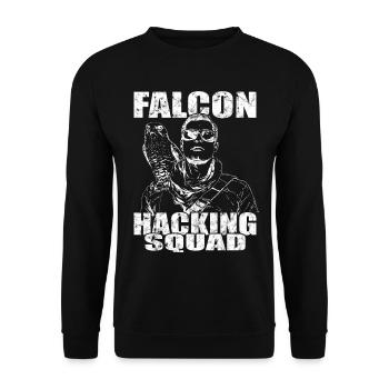 Falconer Peregrine Falcon Vintage Falconry - Unisex Sweatshirt - black - Front - Alina (178cm) & Michal (187cm)