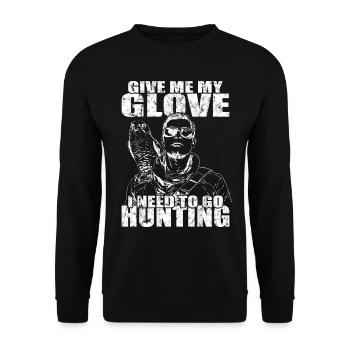 Falconer Peregrine Falcon Vintage Falconry - Unisex Sweatshirt - black - Front - Alina (178cm) & Michal (187cm)