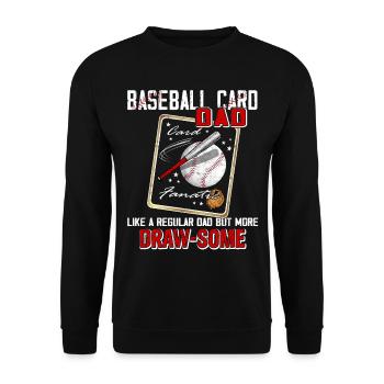 "Like a regular father, but draw - Unisex Sweatshirt - black - Front - Alina (178cm) & Michal (187cm)