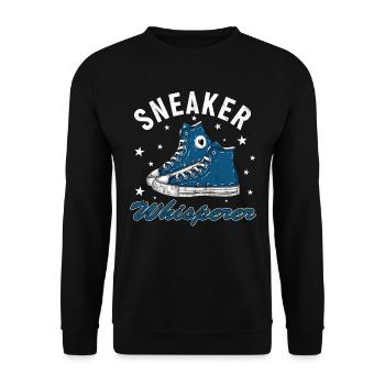 Fan de chaussures « Sneaker Whisperer » - Sweat-shirt Unisexe - noir - Devant - Alina (178cm) & Michal (187cm)