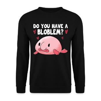 Costume de Blobfish - Visage de poisson Blob laid - - Sweat-shirt Unisexe - noir - Devant - Alina (178cm) & Michal (187cm)