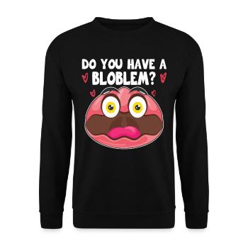 Costume de Blobfish - Visage de poisson Blob laid - - Sweat-shirt Unisexe - noir - Devant - Alina (178cm) & Michal (187cm)