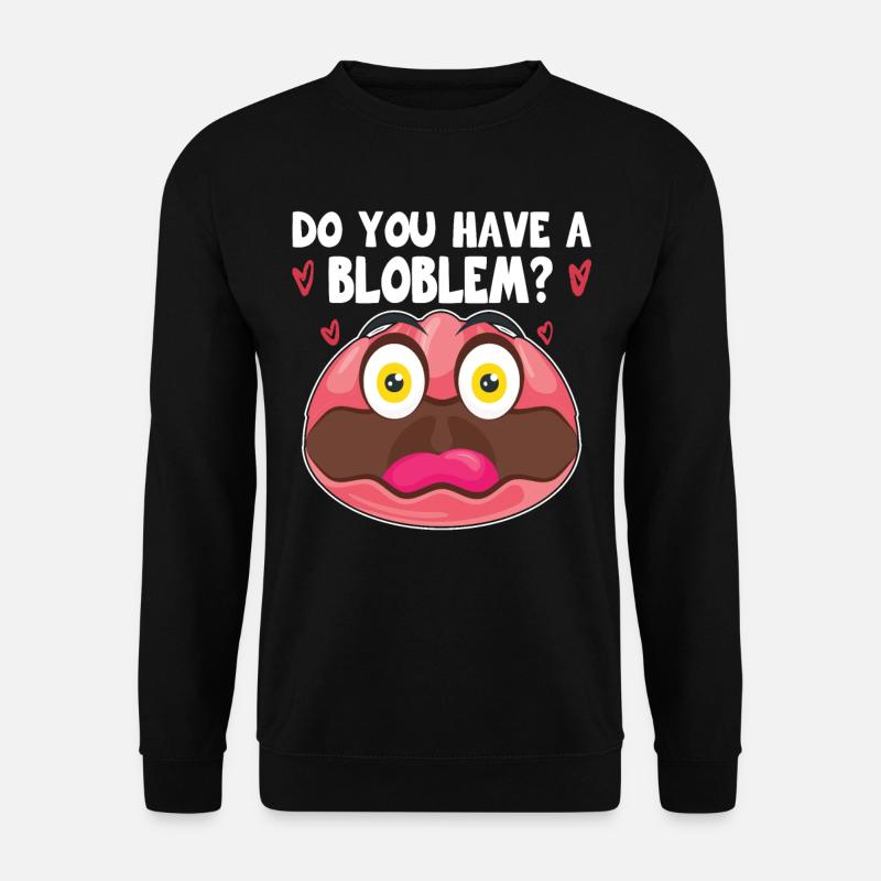 Blobfish Kostüm - Hässliches Blob Fischgesicht - - Unisex Pullover - Schwarz