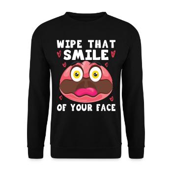 Costume de Blobfish - Visage de poisson Blob laid - - Sweat-shirt Unisexe - noir - Devant - Alina (178cm) & Michal (187cm)