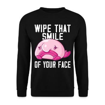 Blobfish Costume - Ugly Blob Fish Face - - Unisex Sweatshirt - black - Front - Alina (178cm) & Michal (187cm)