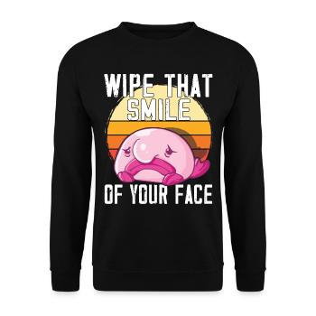 Costume de Blobfish - Visage de poisson Blob laid - - Sweat-shirt Unisexe - noir - Devant - Alina (178cm) & Michal (187cm)