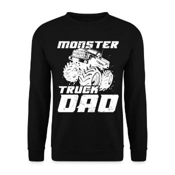 Monster Truck Dad Father's Day Dad Monster Trucks - Unisex Sweatshirt - black - Front - Alina (178cm) & Michal (187cm)