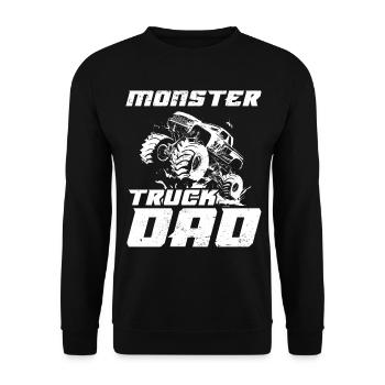 Monster Truck Dad Father's Day Dad Monster Trucks - Unisex Sweatshirt - black - Front - Alina (178cm) & Michal (187cm)