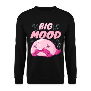 Costume de Blobfish - Visage de poisson Blob laid - - Sweat-shirt Unisexe - noir - Devant - Alina (178cm) & Michal (187cm)