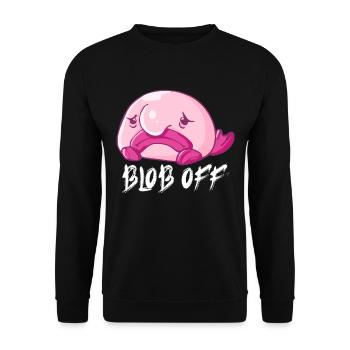 Costume de Blobfish - Visage de poisson Blob laid - - Sweat-shirt Unisexe - noir - Devant - Alina (178cm) & Michal (187cm)