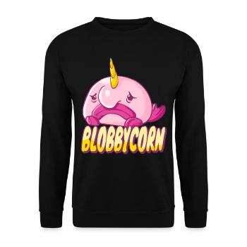 Costume de Blobfish - Visage de poisson Blob laid - - Sweat-shirt Unisexe - noir - Devant - Alina (178cm) & Michal (187cm)