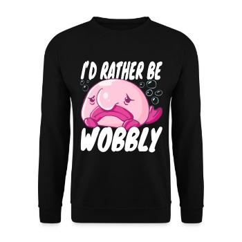 Costume de Blobfish - Visage de poisson Blob laid - - Sweat-shirt Unisexe - noir - Devant - Alina (178cm) & Michal (187cm)