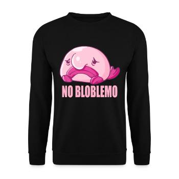Costume de Blobfish - Visage de poisson Blob laid - - Sweat-shirt Unisexe - noir - Devant - Alina (178cm) & Michal (187cm)