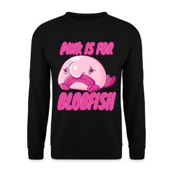 Costume de Blobfish - Visage de poisson Blob laid - - Sweat-shirt Unisexe - noir - Devant - Alina (178cm) & Michal (187cm)