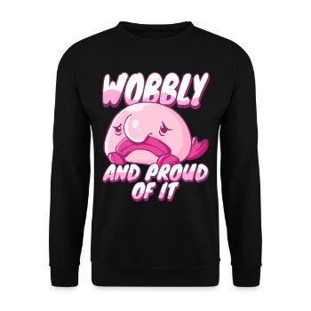 Costume de Blobfish - Visage de poisson Blob laid - - Sweat-shirt Unisexe - noir - Devant - Alina (178cm) & Michal (187cm)