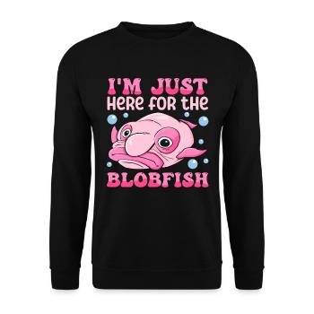 Costume de Blobfish - Visage de poisson Blob laid - - Sweat-shirt Unisexe - noir - Devant - Alina (178cm) & Michal (187cm)
