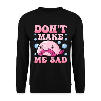 Costume de Blobfish - Visage de poisson Blob laid - - Sweat-shirt Unisexe - noir - Devant - Alina (178cm) & Michal (187cm)
