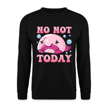 Costume de Blobfish - Visage de poisson Blob laid - - Sweat-shirt Unisexe - noir - Devant - Alina (178cm) & Michal (187cm)