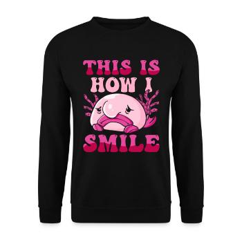 Costume de Blobfish - Visage de poisson Blob laid - - Sweat-shirt Unisexe - noir - Devant - Alina (178cm) & Michal (187cm)