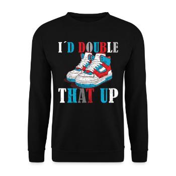 Funny sneaker collector - sneakers - Sweat-shirt Unisexe - noir - Devant - Alina (178cm) & Michal (187cm)