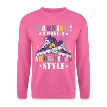 Lustiger Sneaker -Sammler - Turnschuhe - Unisex Pullover - Pink - Vorne