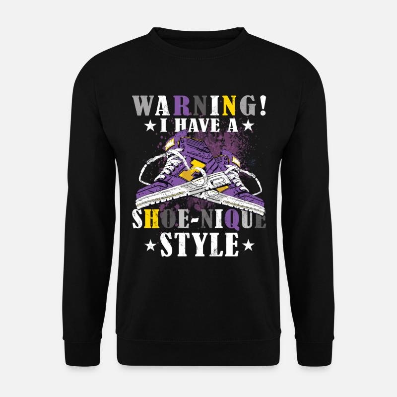 Lustiger Sneaker -Sammler - Turnschuhe - Unisex Pullover - Schwarz