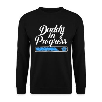 Pregnancy 2023 - Daddy Work in progress - - Unisex Sweatshirt - black - Front - Alina (178cm) & Michal (187cm)