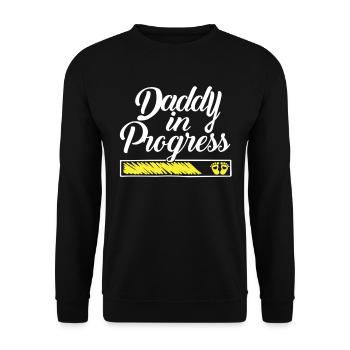 Pregnancy 2023 - Daddy Work in progress - - Unisex Sweatshirt - black - Front - Alina (178cm) & Michal (187cm)