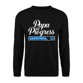 Pregnancy 2023 - Daddy Work in progress - - Unisex Sweatshirt - black - Front - Alina (178cm) & Michal (187cm)