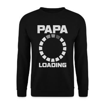 Grossesse 2024 - Futur père - Papa - Sweat-shirt Unisexe - noir - Devant - Alina (178cm) & Michal (187cm)
