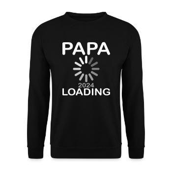 Grossesse 2024 - Futur père - Papa - Sweat-shirt Unisexe - noir - Devant - Alina (178cm) & Michal (187cm)