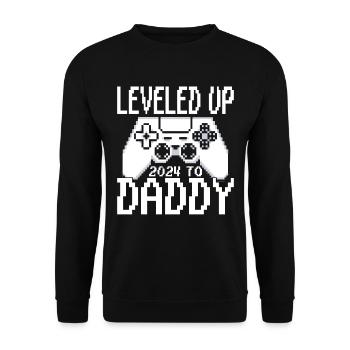 Grossesse 2024 - Futur père - Papa - Sweat-shirt Unisexe - noir - Devant - Alina (178cm) & Michal (187cm)