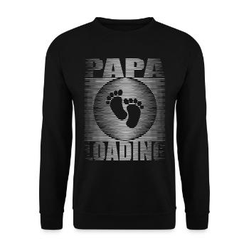 Schwangerschaft 2024 - Werdender Vater - Papa - Unisex Pullover - Schwarz - Vorne - Alina (178cm) & Michal (187cm)