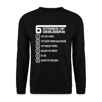 Drôle Lol Nerd Informaticien - Sweat-shirt Unisexe - noir - Devant - Alina (178cm) & Michal (187cm)