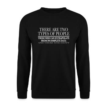 Drôle Lol Nerd Informaticien - Sweat-shirt Unisexe - noir - Devant - Alina (178cm) & Michal (187cm)