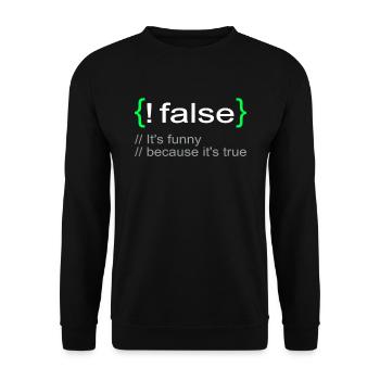 Drôle Lol Nerd Informaticien - Sweat-shirt Unisexe - noir - Devant - Alina (178cm) & Michal (187cm)