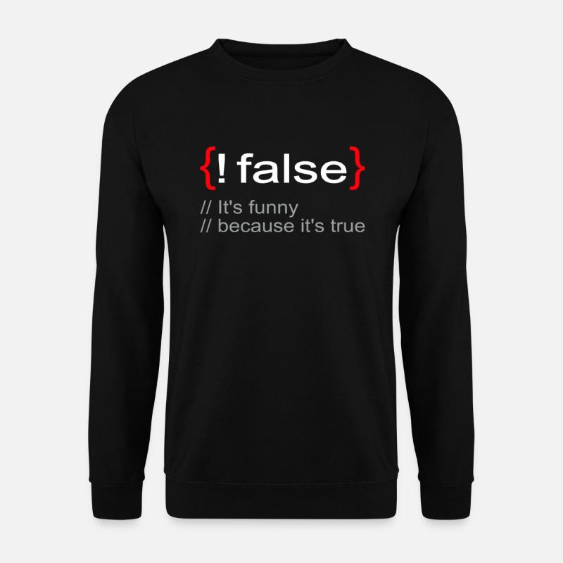 Lustig Lol Nerd IT Informatiker - Unisex Pullover - Schwarz