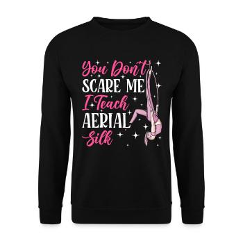 Aerial Silk Akrobatik Circus Aerialist - Unisex Pullover - Schwarz - Vorne - Alina (178cm) & Michal (187cm)