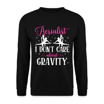 Aerial Silk Akrobatik Circus Aerialist - Unisex Pullover - Schwarz - Vorne - Alina (178cm) & Michal (187cm)