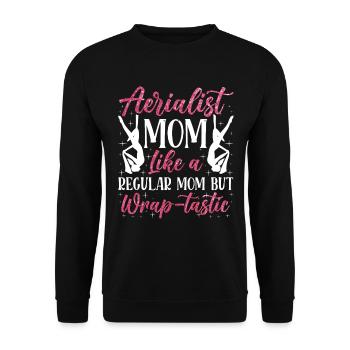 Aerial Silk Akrobatik Circus Aerialist - Unisex Pullover - Schwarz - Vorne - Alina (178cm) & Michal (187cm)